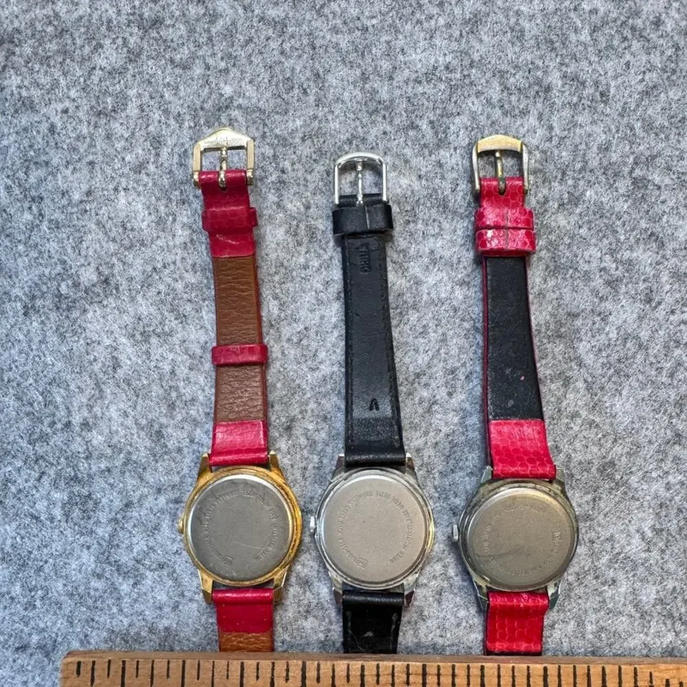 Lot 3 Vintage Lorus Disney Mickey Minnie Mouse Quartz Watches Untested